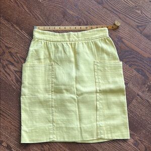 Cartonnier pale yellow tweed skirt from Anthropologie